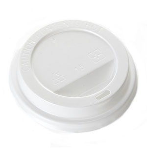 10/20oz White - Sip Cup Lids - Polystyrene Lids - 100x Per Pack